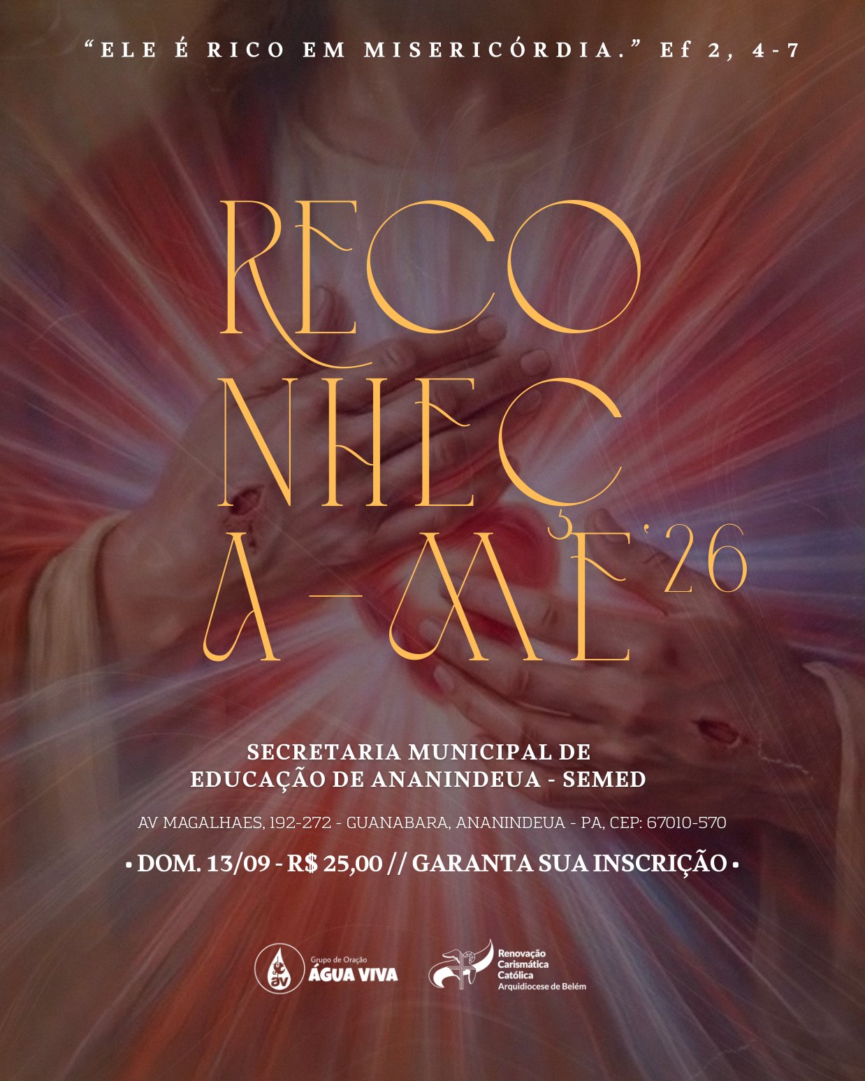 Cartaz oficial do RECONHEÇA-ME '26